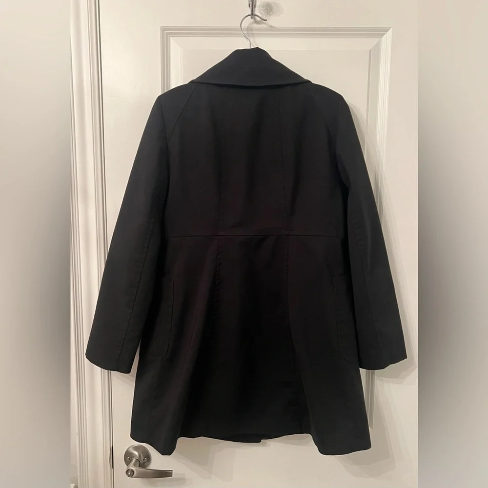 Sandra Angelozzi Black Double-Breasted Trench Coat - Picture 2 of 4
